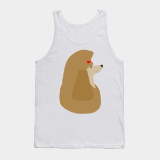 SimpliciTee Poodle - Cafe Au Lait Tank Top